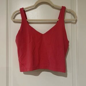 🍋🪸💕Lululemon athletica Vibrant Coral Pink Align Cropped Tank 💕🪸🍋